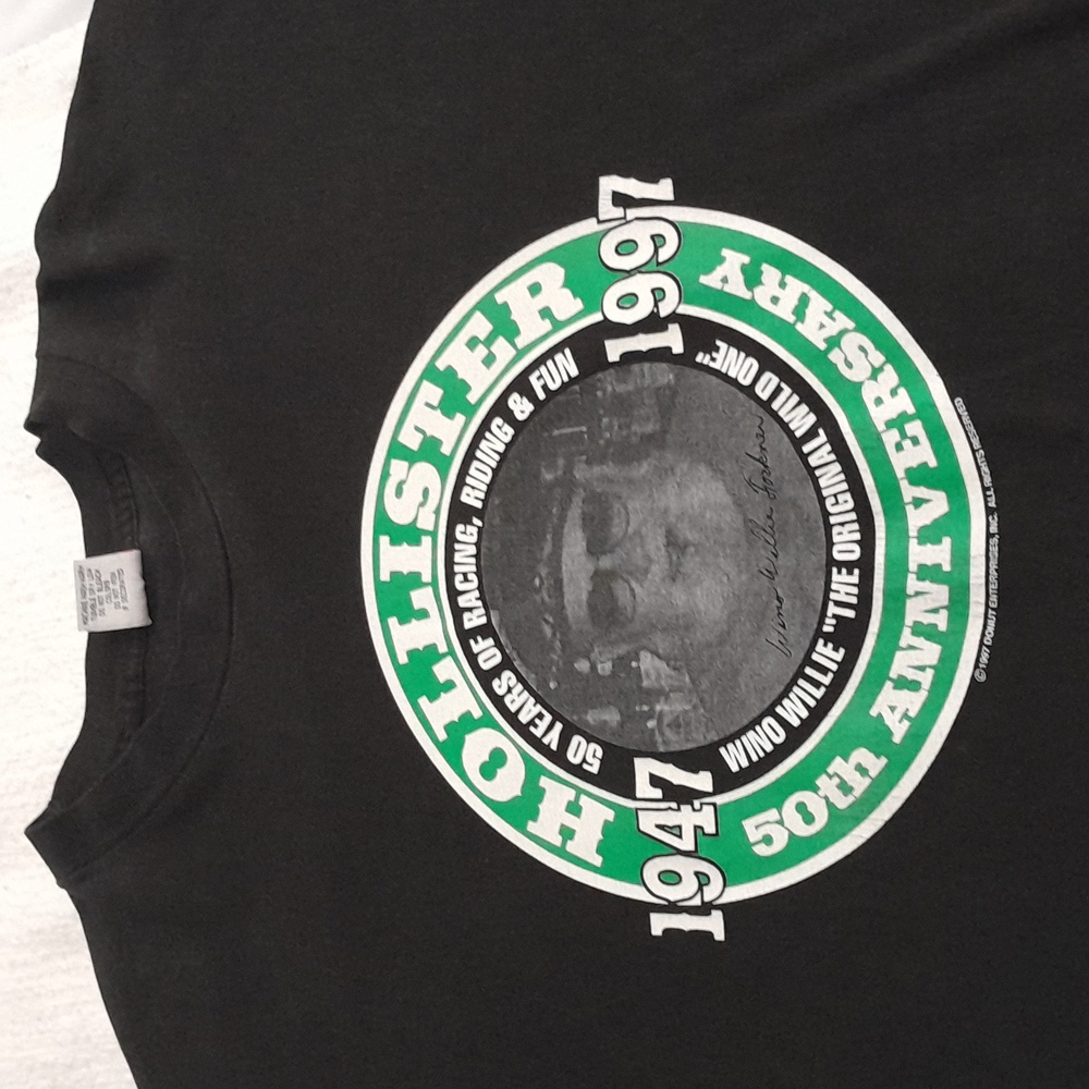 VINTAGE T SHIRT 50TH ANNIVERSARY HOLLISTER RALLY T SHIRT